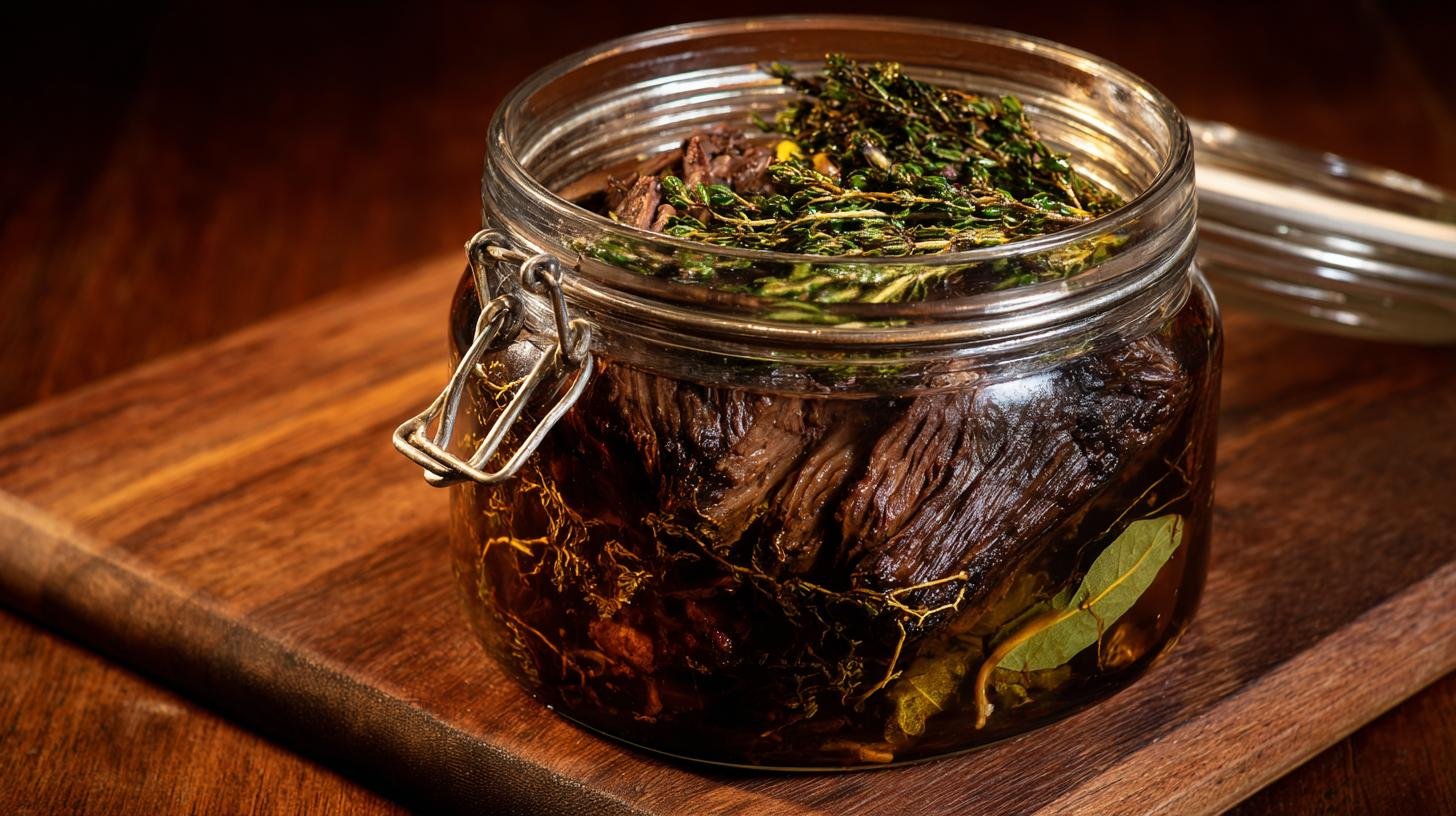 Tajemství křehkého hovězího: ocet, bylinky a pomalé pečení