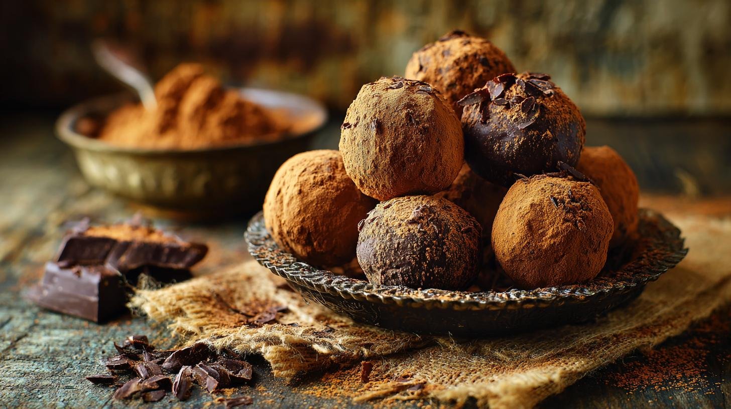 Domácí truffles: čokoláda, smetana a kakao v minutě připravené