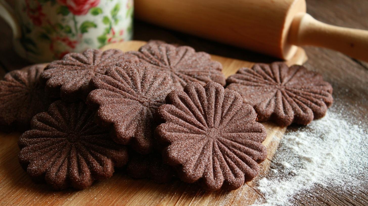 Křehké sušenky z mouky, másla a kakaa s rychlým výsledkem. Postup krok za krokem
