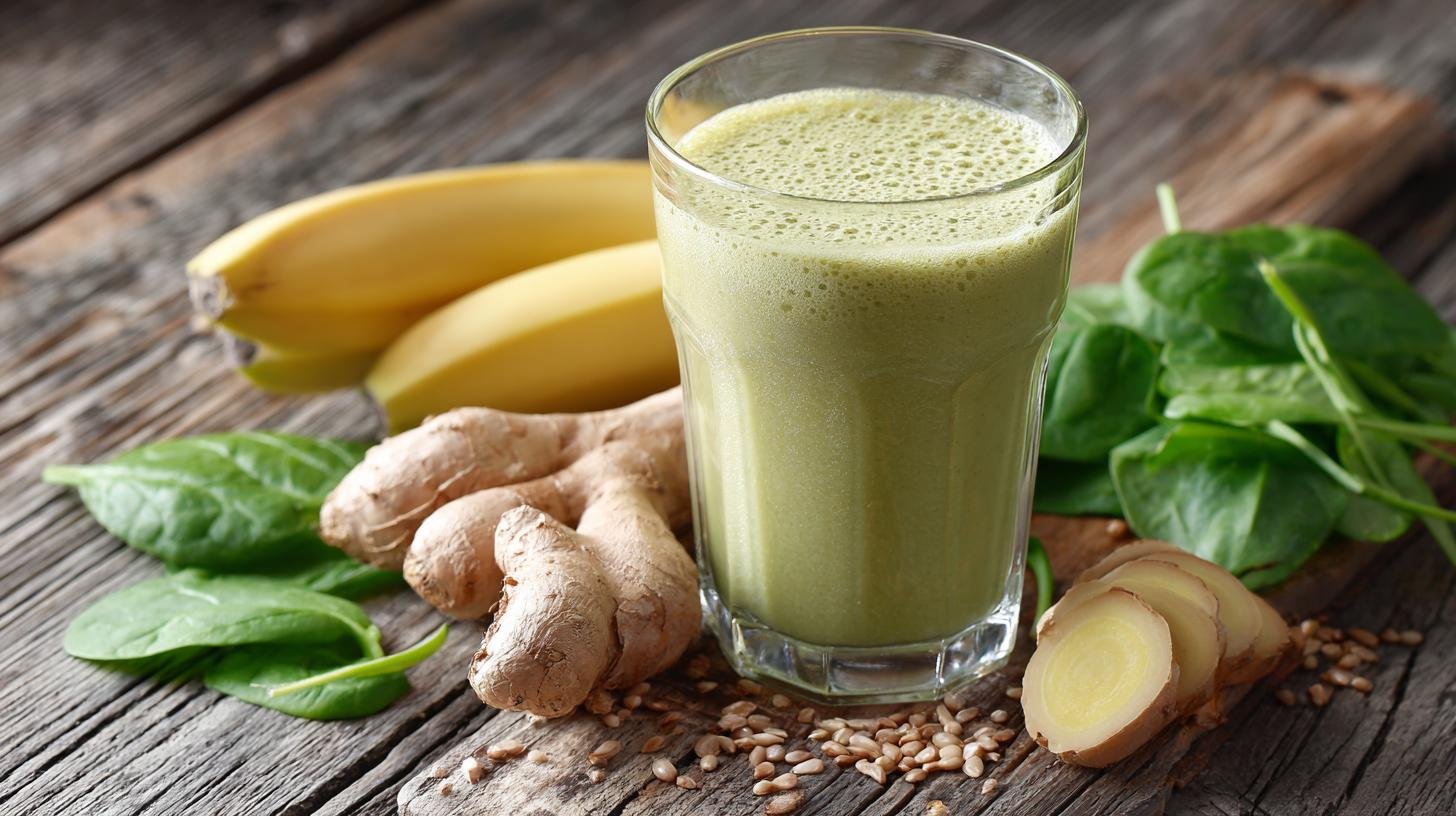 Smoothie s banánem, špenátem a zázvorem – přírodní energie v poháru