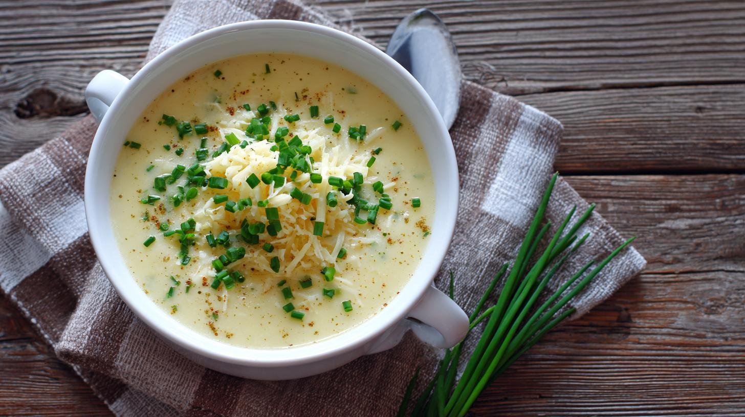 Pórková polévka s brambory a sýrem překvapivě krémová. Variace, které potěší a ušetří