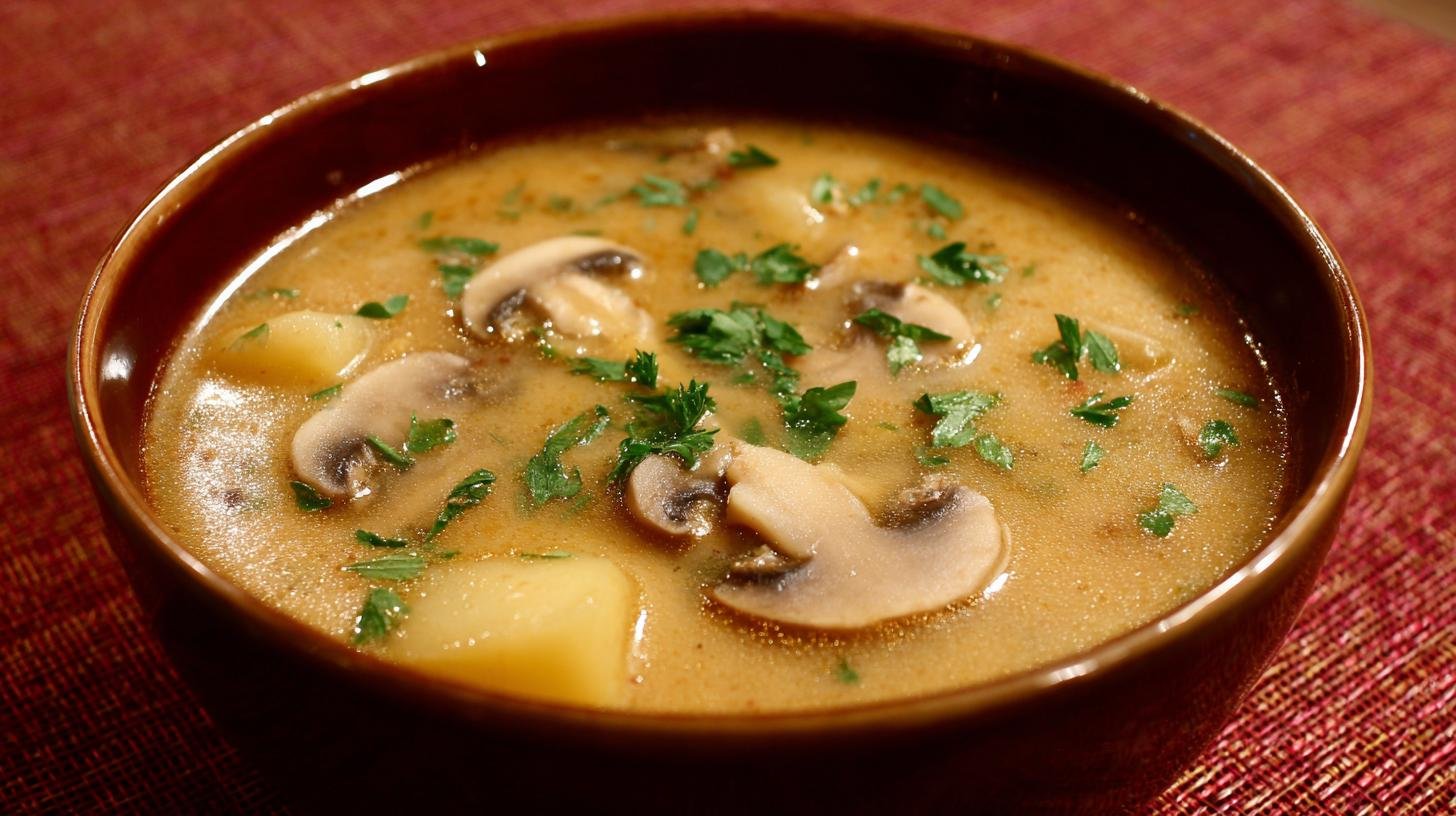 Bramboračka s houbami – tajemství silné chuti bez vývaru. Proč silná chuť bez vývaru funguje