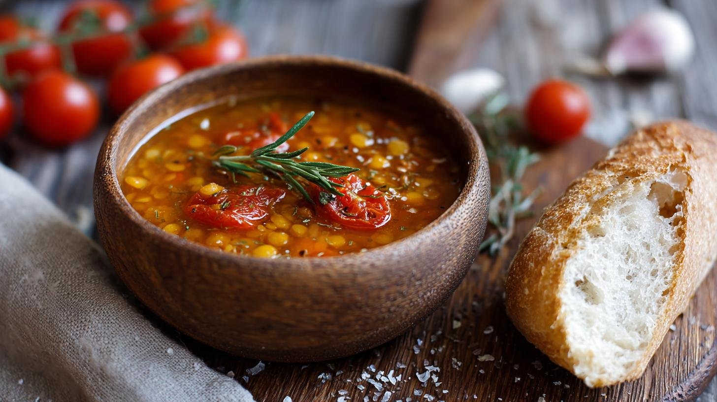 Čočková polévka s rajčaty a česnekem za 15 minut na stole. Rychlé tipy: chuť, úspora a malé tajemství