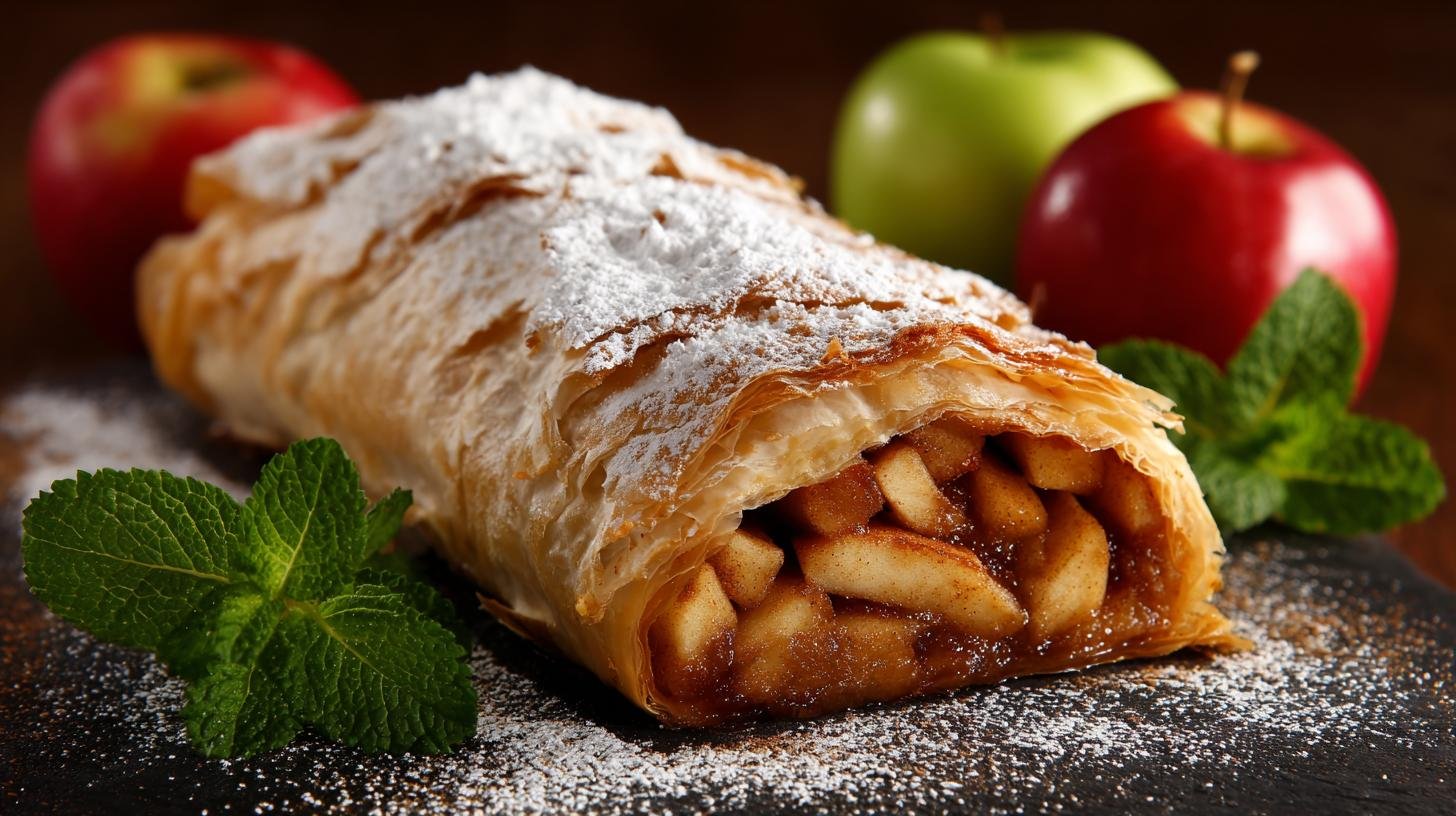 Snadný štrůdl s jablky, těstem a skořicí bez zbytečné námahy. Co potřebujete