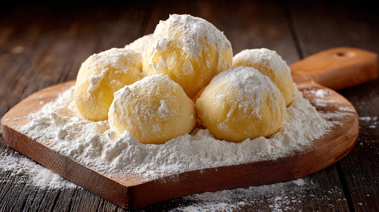 Správně měkké bramborové knedlíky s moukou a bramborami bez chyb. Tabulka poměrů a rychlé kontroly