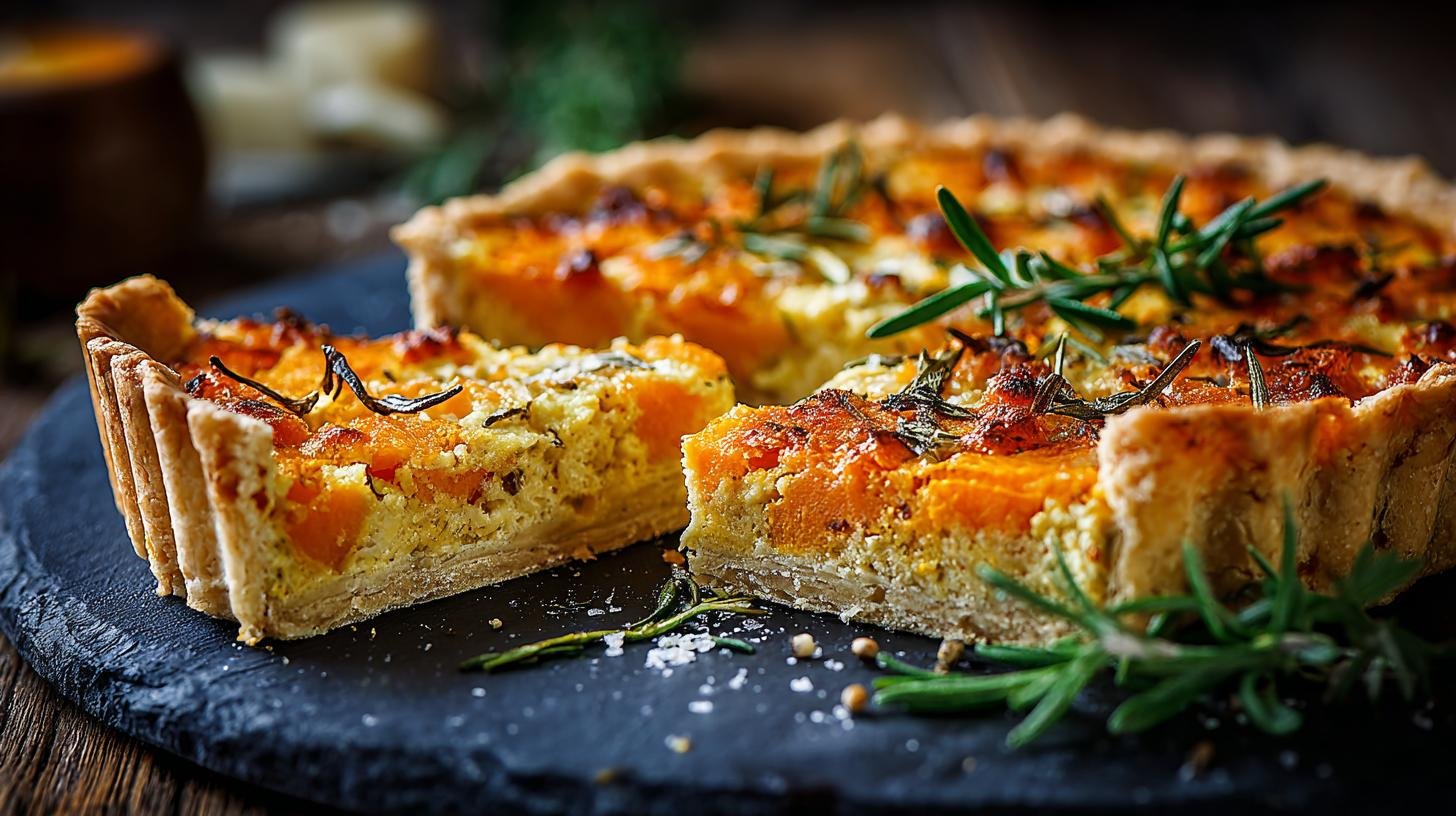 Slaný koláč s dýní: dýně, rozmarýn a máslové těsto na podzimní pečení. Postup, který zvládne každý