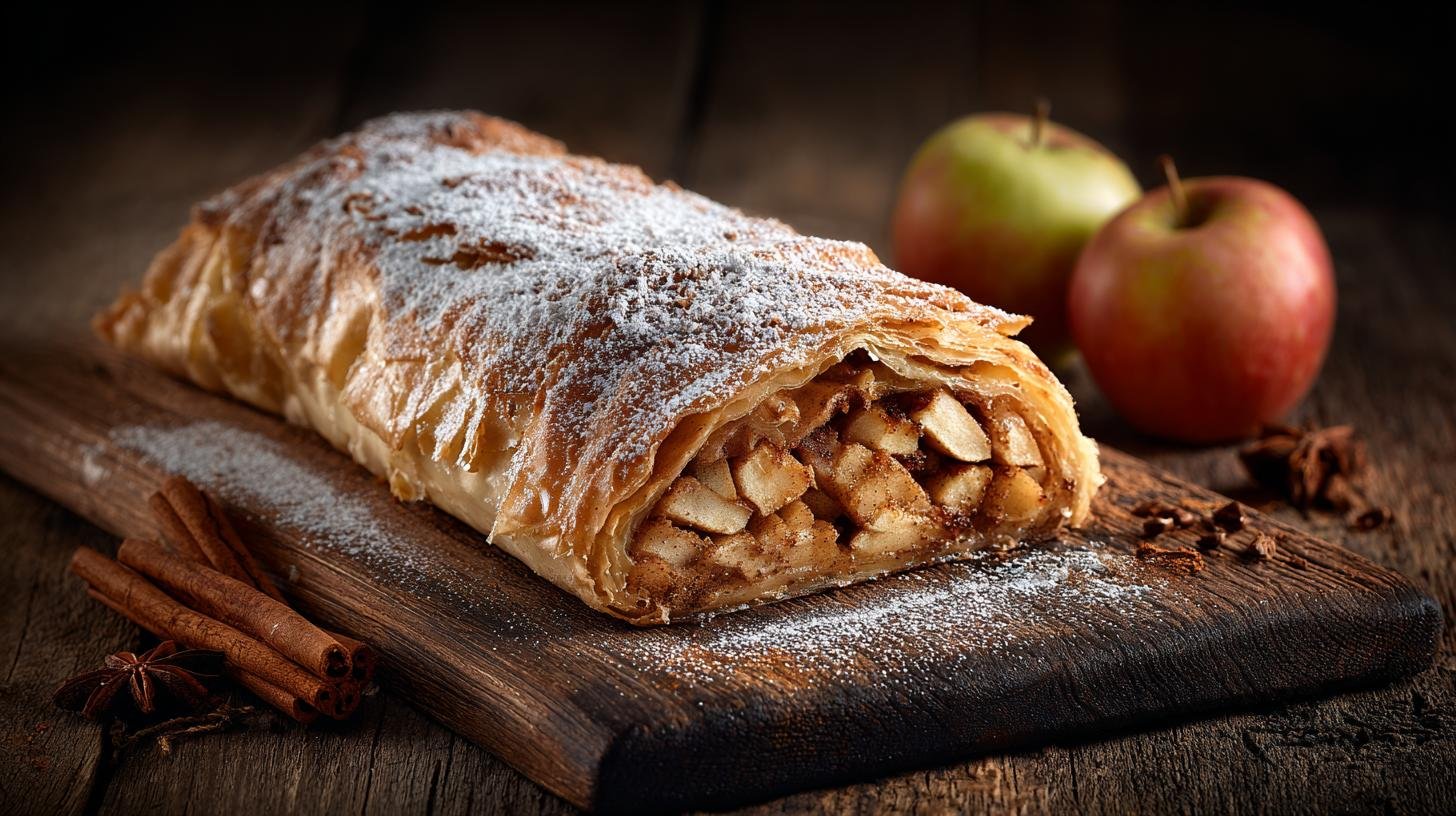 Snadný štrůdl s jablky, těstem a skořicí bez zbytečné námahy