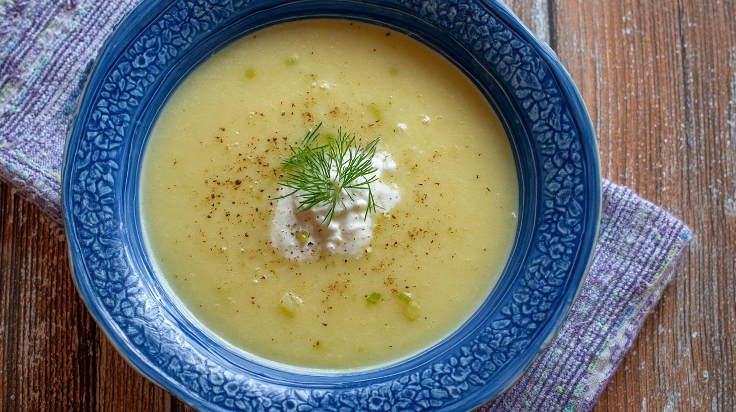 Bramborová polévka se smetanou a pórkem hotová za 12 minut. Krok za krokem — hotovo rychle