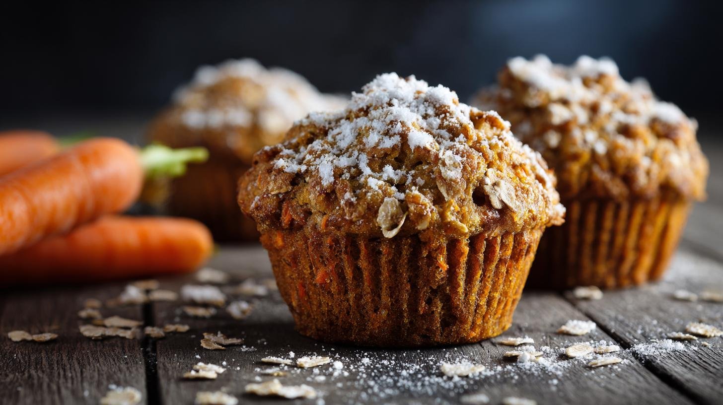 Mrkvové muffiny s moukou a ovesnými vločkami jemně sladké. Co je na nich jiného a proč je to praktické