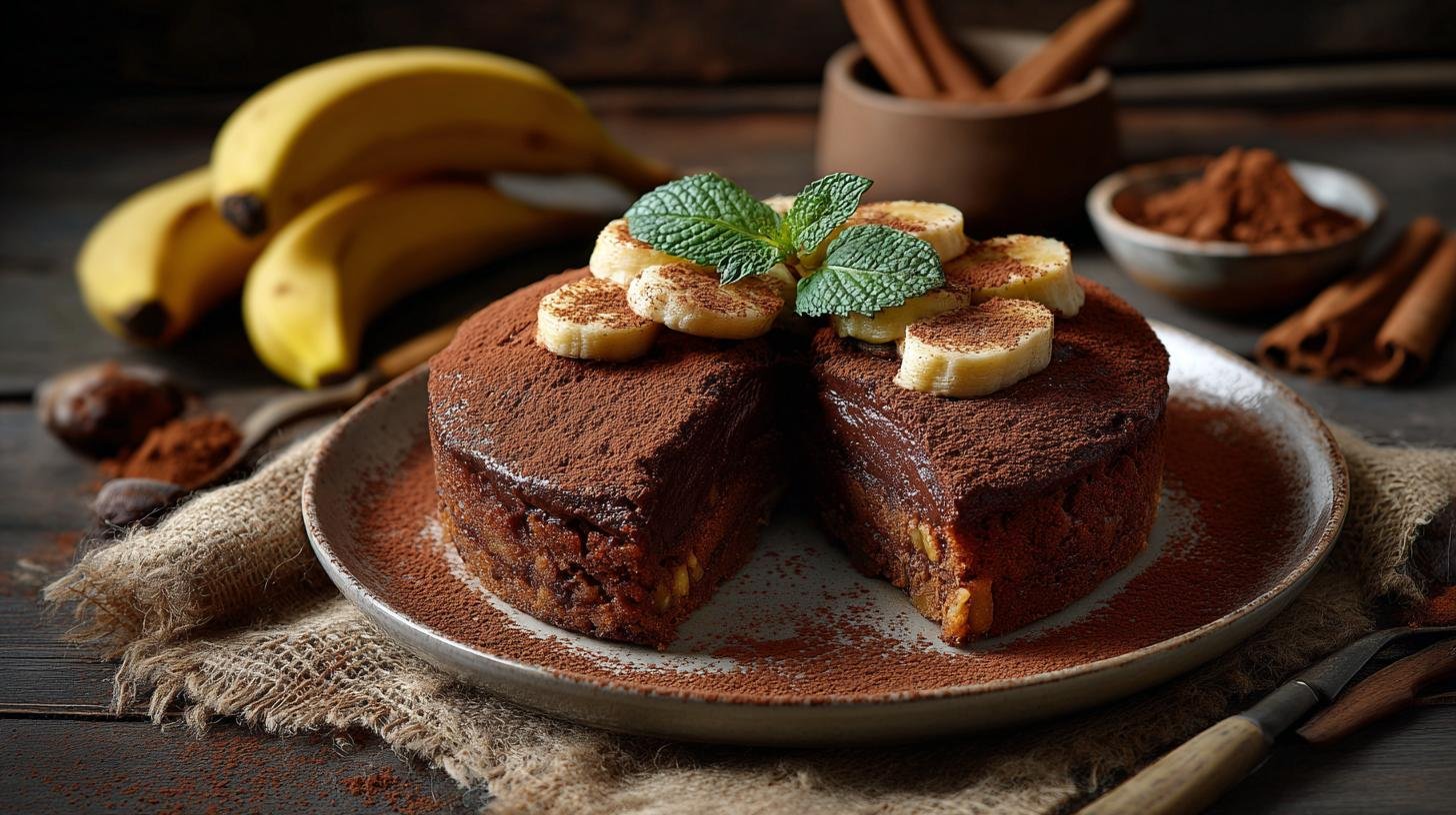 Banánový dort: banány, vejce a kakao bez klasické mouky