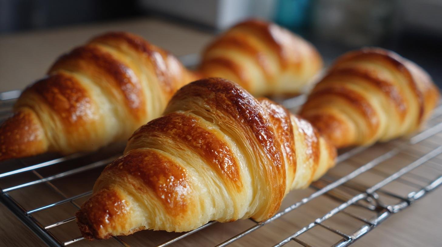 Křupavé croissanty z másla a listového těsta doma