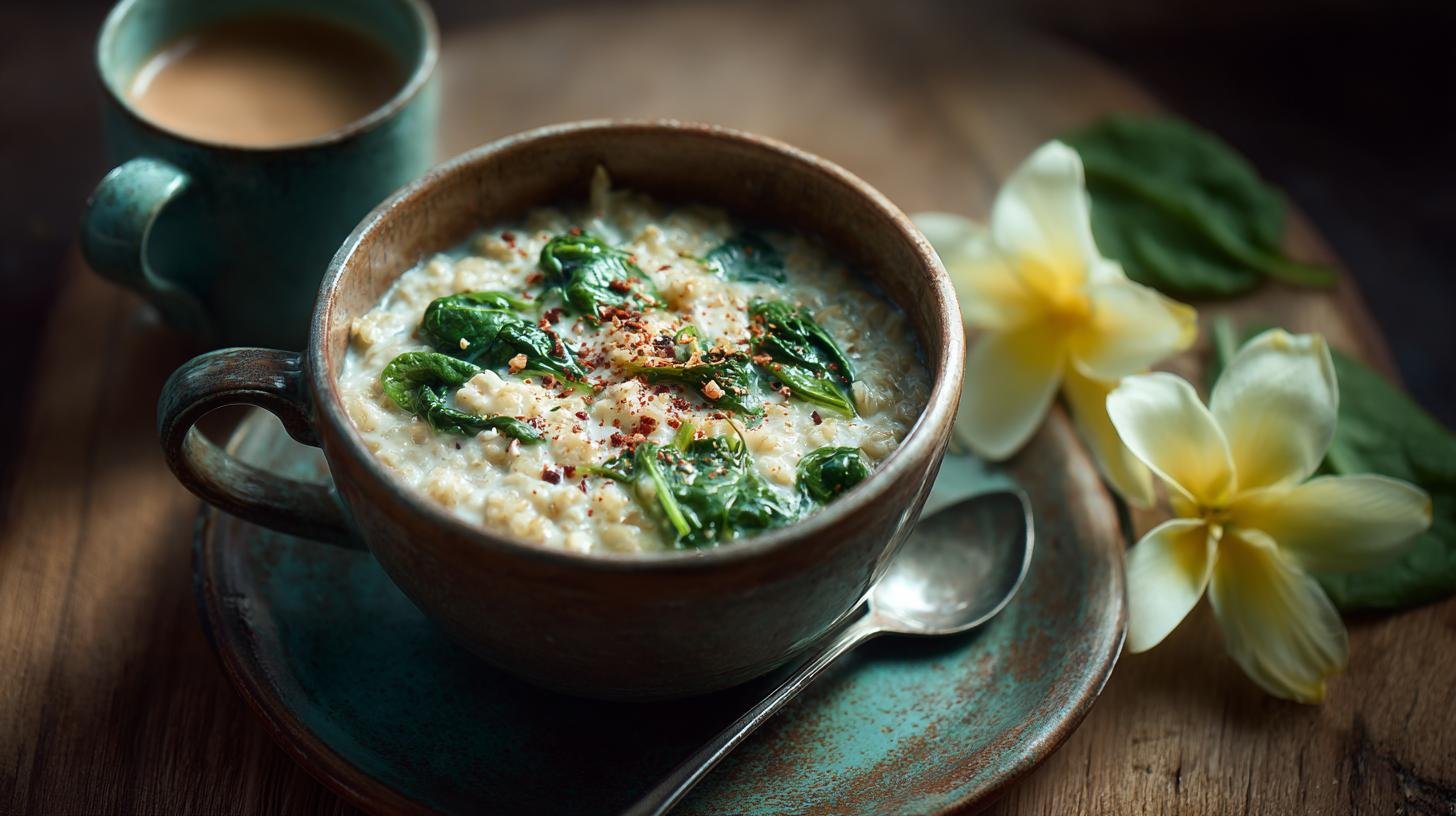 Ovesné vločky se špenátem a kefírem jako rychlá zdravá snídaně 2 Ovesné vločky se špenátem a kefírem jako rychlá zdravá snídaně