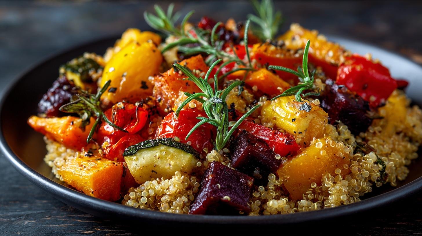 Pečená zelenina s quinoou – jednoduché jídlo plné vitamínů. Proč sáhnout právě po této kombinaci Pečená zelenina s quinoou – jednoduché jídlo plné vitamínů. Proč sáhnout právě po této kombinaci