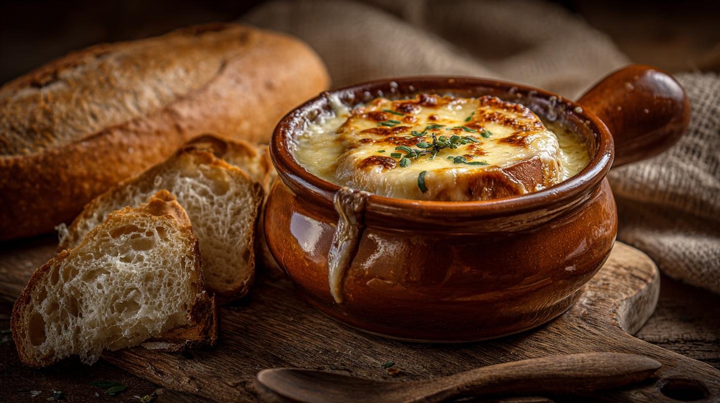 Cibulačka se sýrem a bagetkou – domácí verze francouzské klasiky