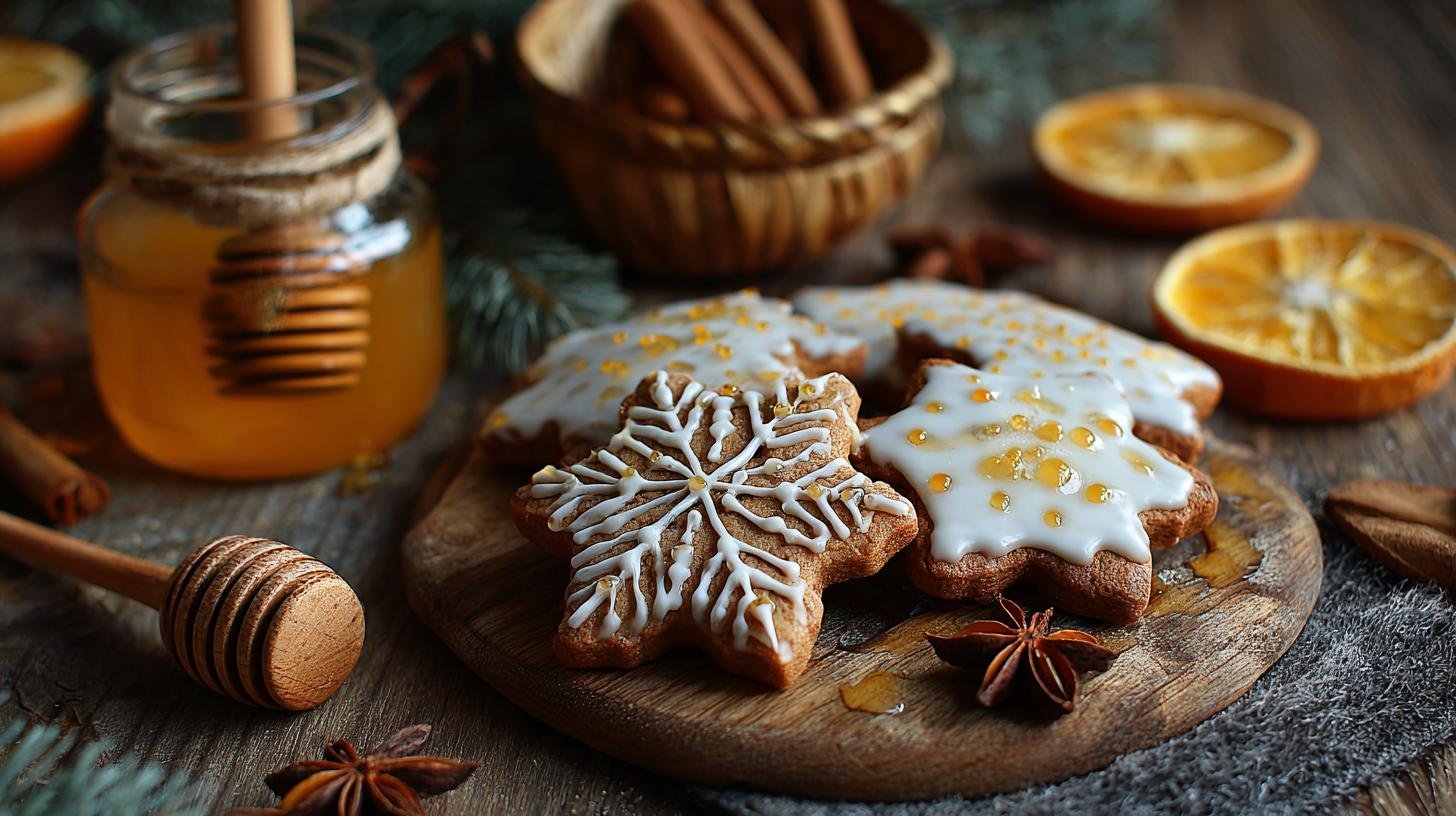 Perníkové sušenky s medem, kořením a pomerančovou glazurou