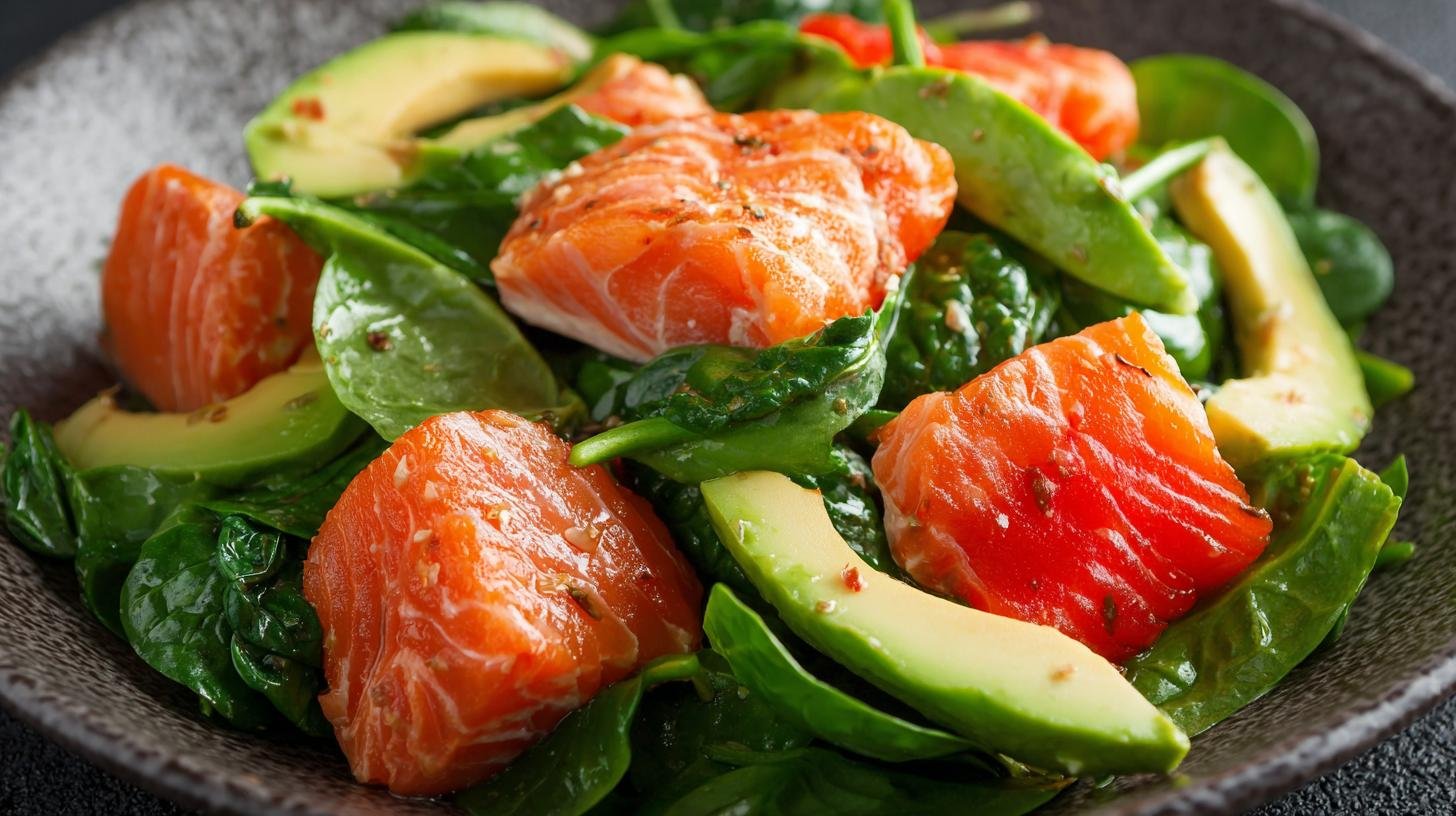 Avokádo, losos a špenát — salát, který snižuje chuť k jídlu. Praktické tipy — ušetříte čas i peníze