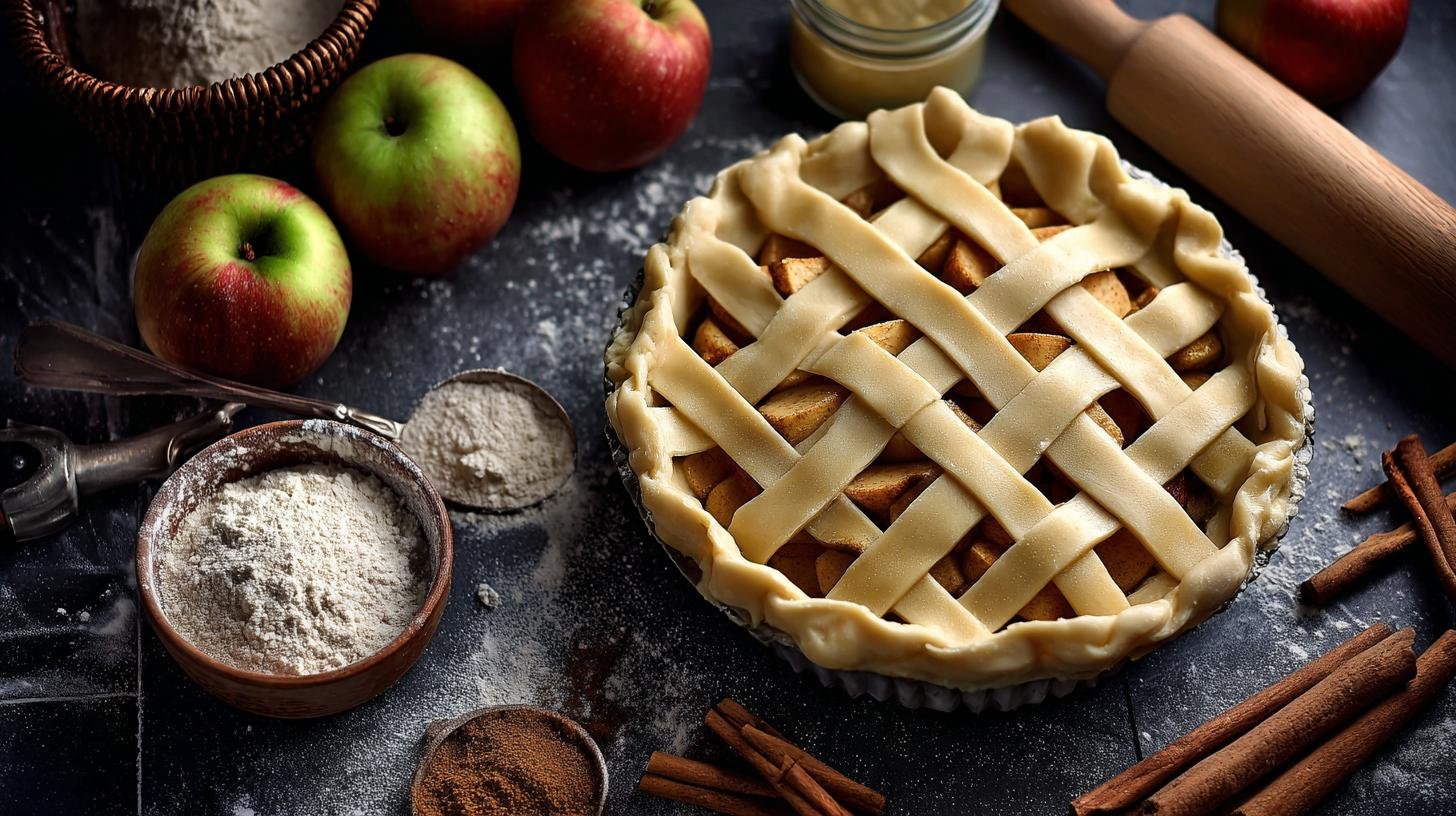 Jak udělat koláč z jablek, mouky a skořice bez přepisu