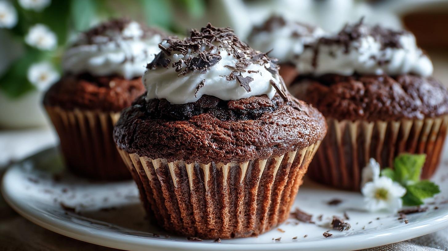 Rychlé muffiny s čokoládou a smetanou pro sladké odpoledne