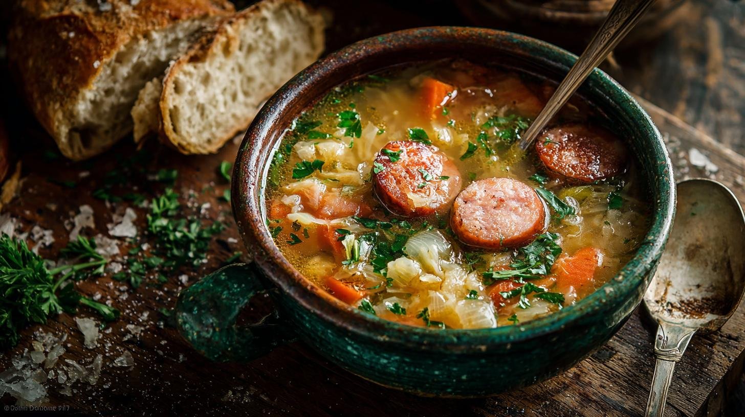 Domácí zelňačka s klobásou, která zahřeje i v zimě. Postup krok za krokem