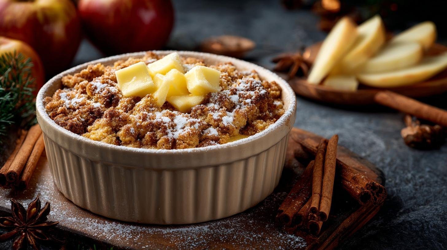 Jablkový crumble s máslem a skořicí pro hřejivý večer. Co ho dělá zvláštní