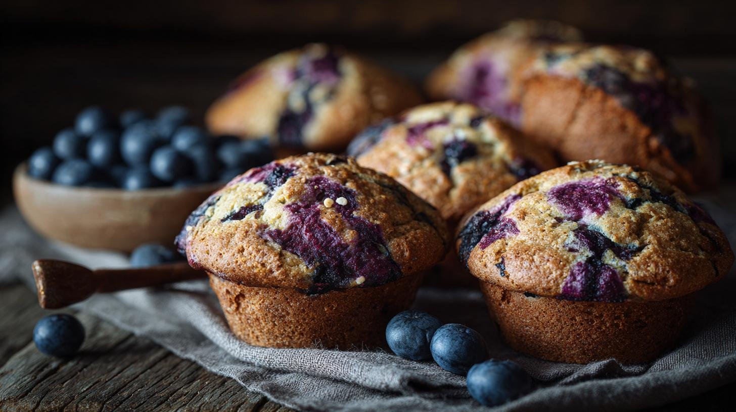 Rychlé muffiny s borůvkami, jogurtem a celozrnnou moukou. Jednoduchý recept krok za krokem Rychlé muffiny s borůvkami, jogurtem a celozrnnou moukou. Jednoduchý recept krok za krokem