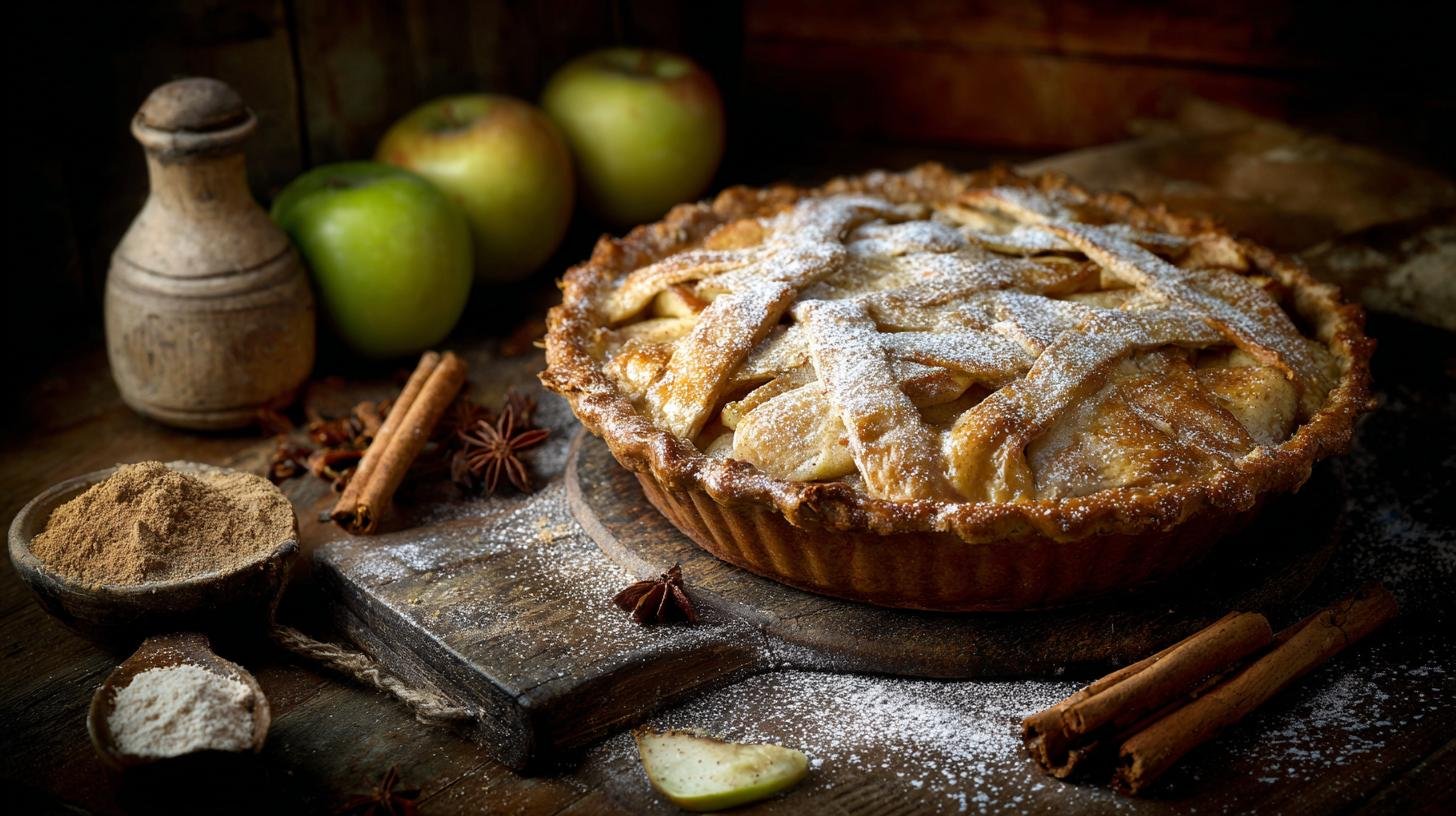 Rychlý jablečný koláč s moukou a skořicí, který vždy drží