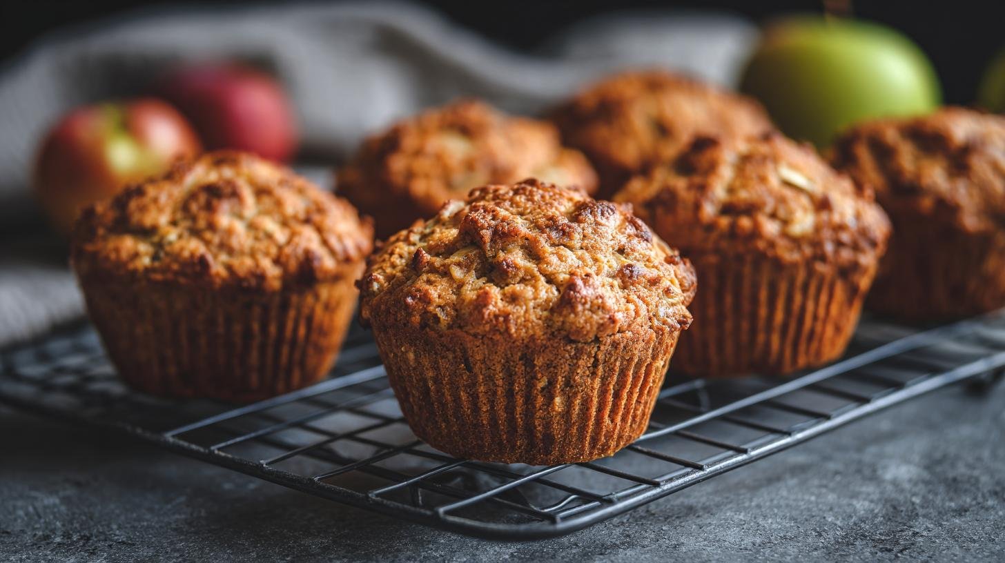 Zdravé muffiny s ovesnými vločkami a jablky bez námahy. Čas, porce a ingredience