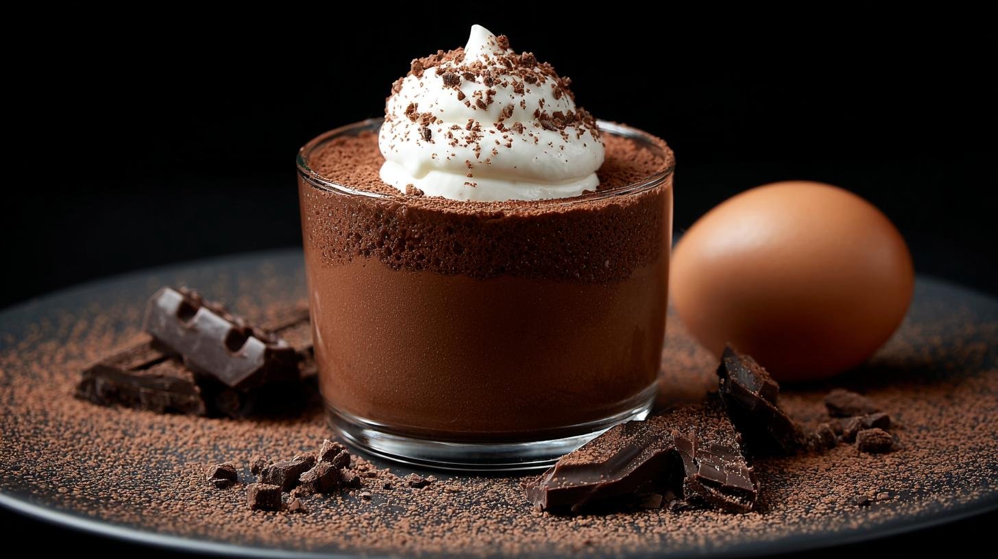 Čokoládový mousse bez vaření: hořká čokoláda, smetana, vejce