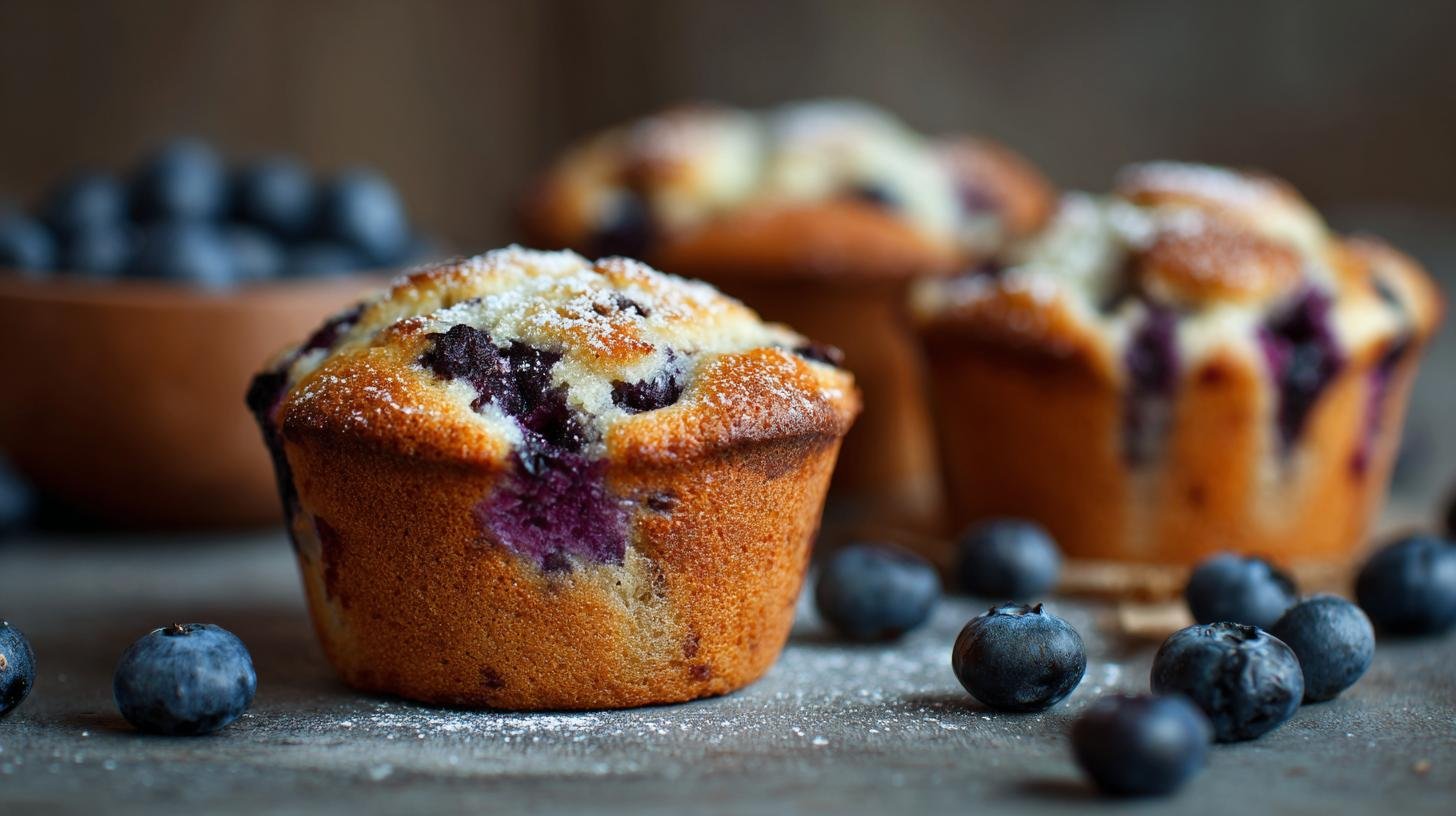 Rychlé muffiny s borůvkami, jogurtem a celozrnnou moukou