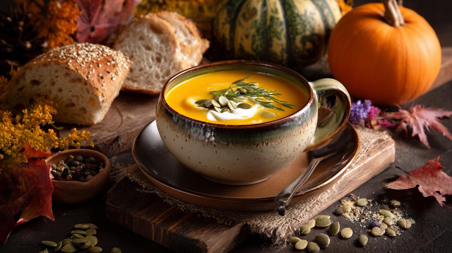 Krémová dýňová polévka s cibulí a smetanou opravdu sametová 1 Krémová dýňová polévka s cibulí a smetanou opravdu sametová