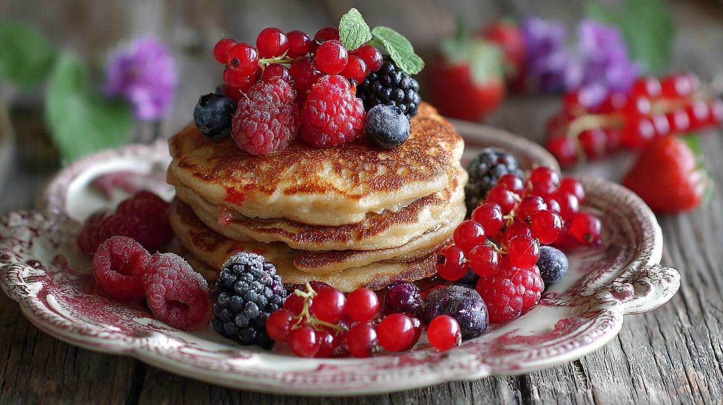 Rychlé celozrnné palačinky s lesním ovocem. Rychlý recept krok za krokem
