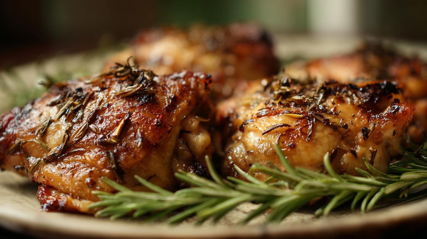 Kuřecí stehýnka s rozmarýnem a česnekem – tajemství křupavé kůže 9 Kuřecí stehýnka s rozmarýnem a česnekem – tajemství křupavé kůže
