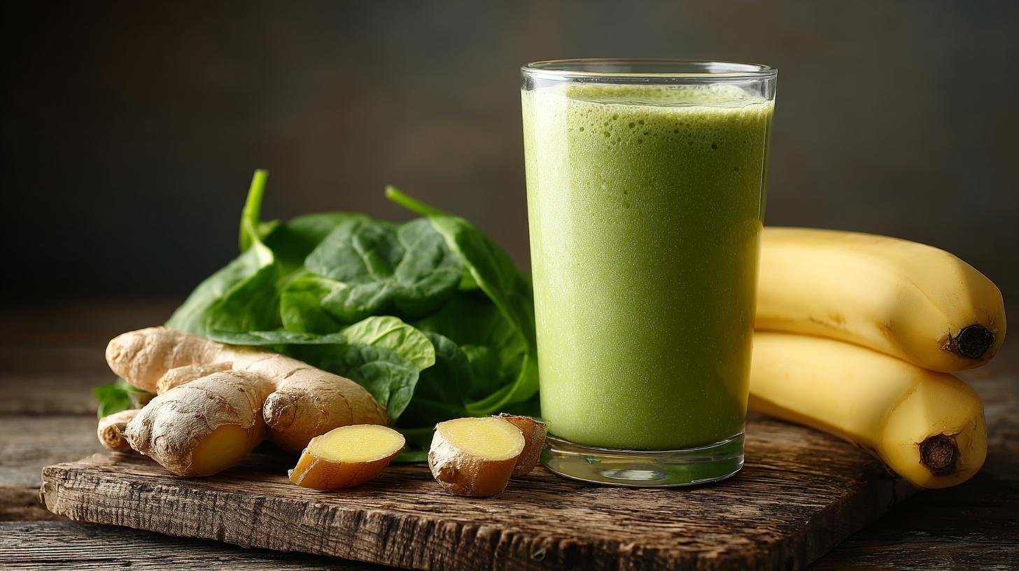 Smoothie s banánem, špenátem a zázvorem – přírodní energie v poháru. Chuť a skladování