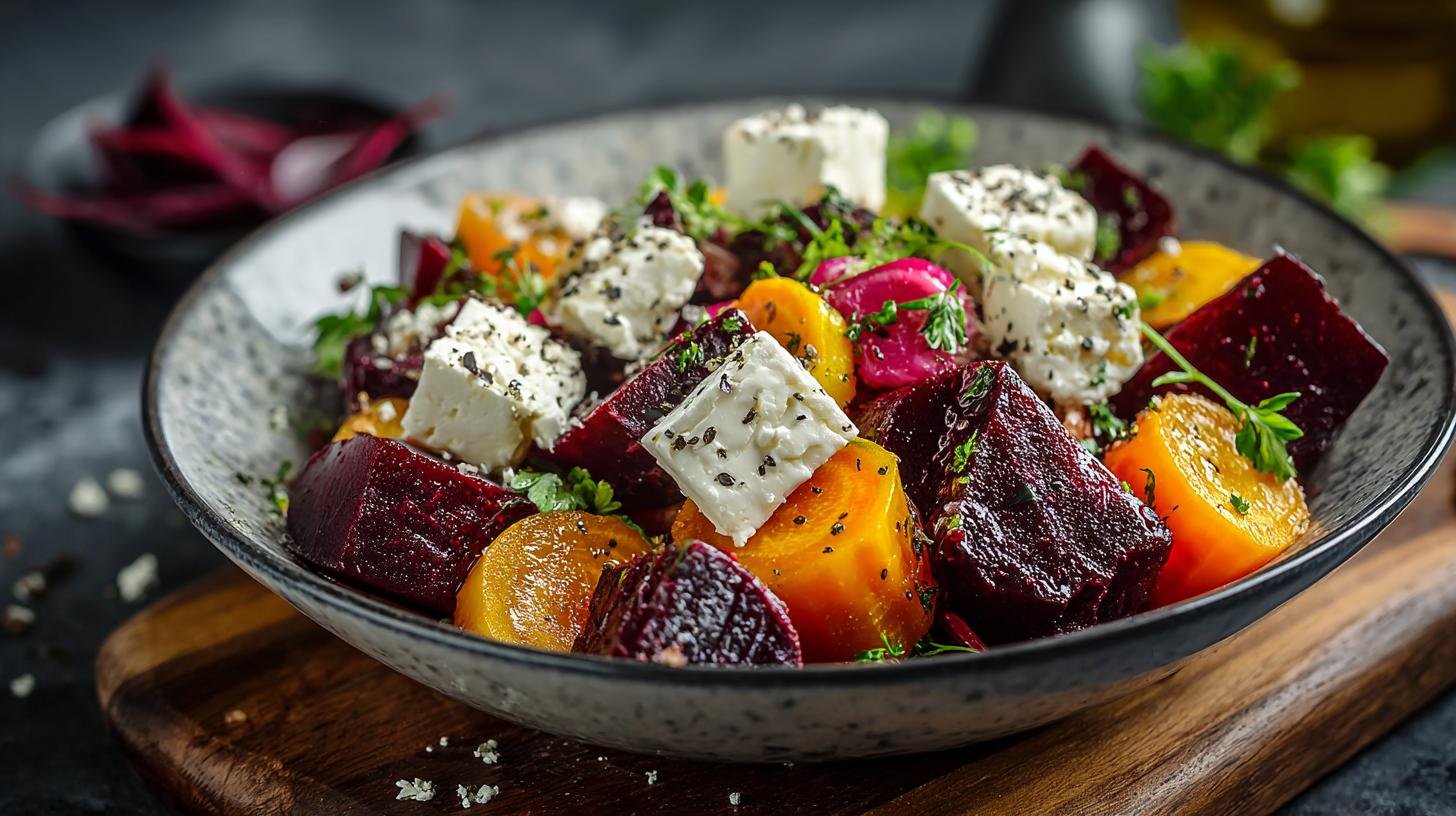 Zdravý salát s řepou, mrkví a feta sýrem 3 Zdravý salát s řepou, mrkví a feta sýrem