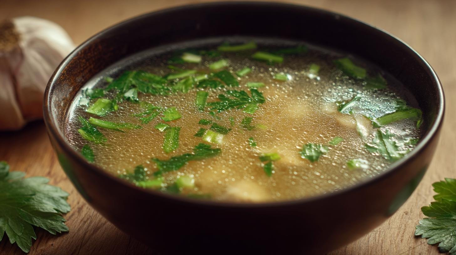 Polévka proti chřipce: zázvor, česnek a kuřecí vývar bez zbytečností