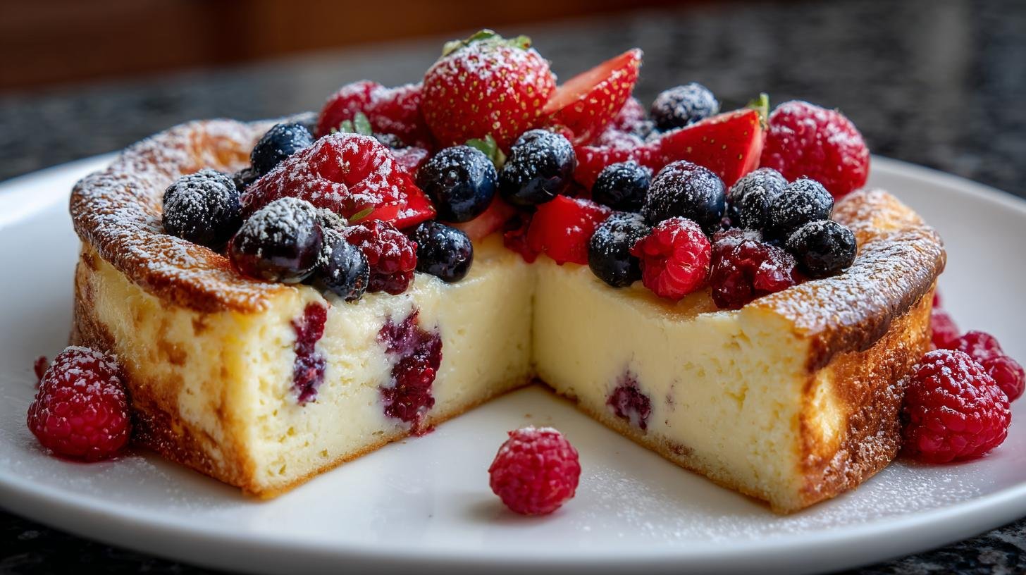 Rychlý tvarohový koláč s ovocem na víkend