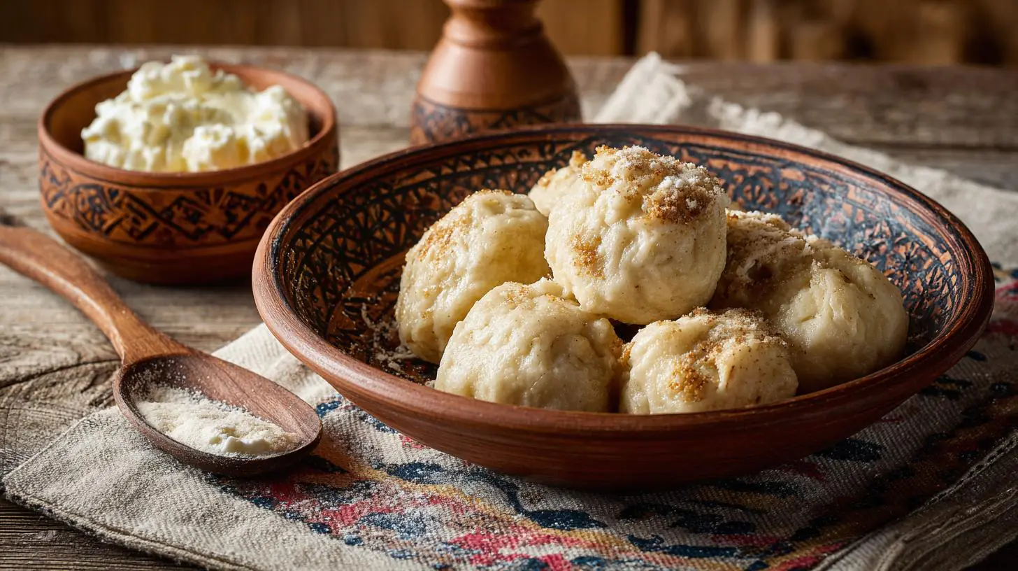 Kynuté knedlíky s tvarohem a máslem pro sladký oběd