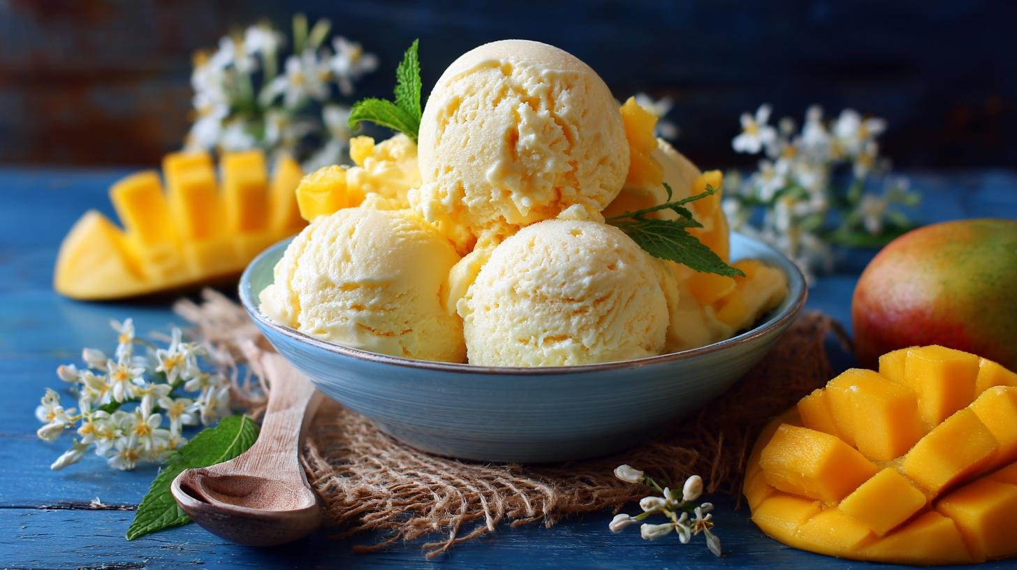 Domácí zmrzlina z manga a kokosového mléka – exotika bez výčitek. Co budete potřebovat