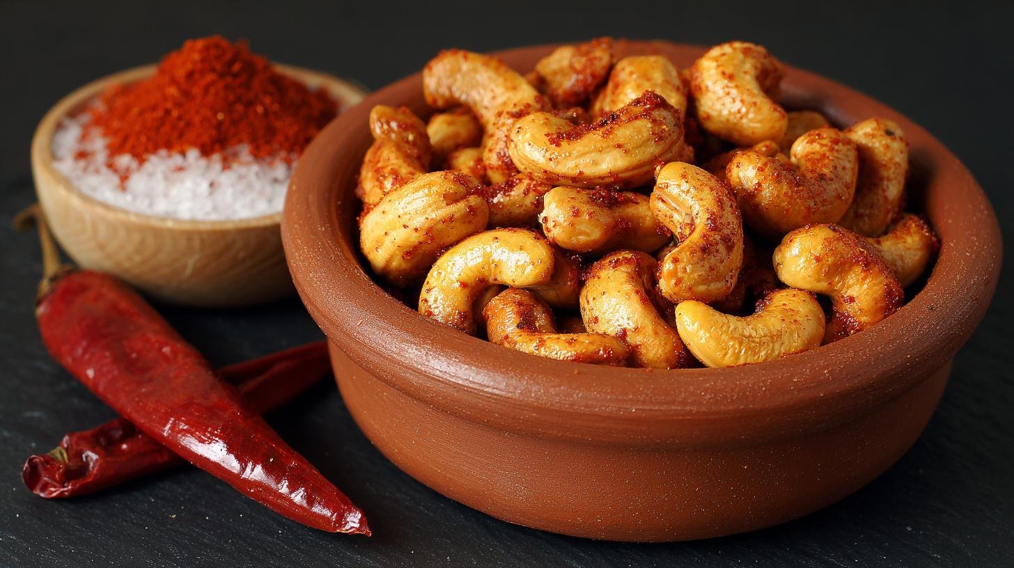 Pikantní oříšky kešu, chilli a sůl jako odvážný snack. Rychlý recept, který zvládnete doma