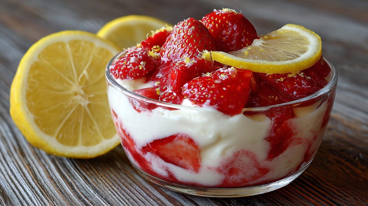 Tvarohový dezert s jahodami a citronem jako rychlá sladká odměna. Tipy pro variace, úsporu a malé kuchařské triky