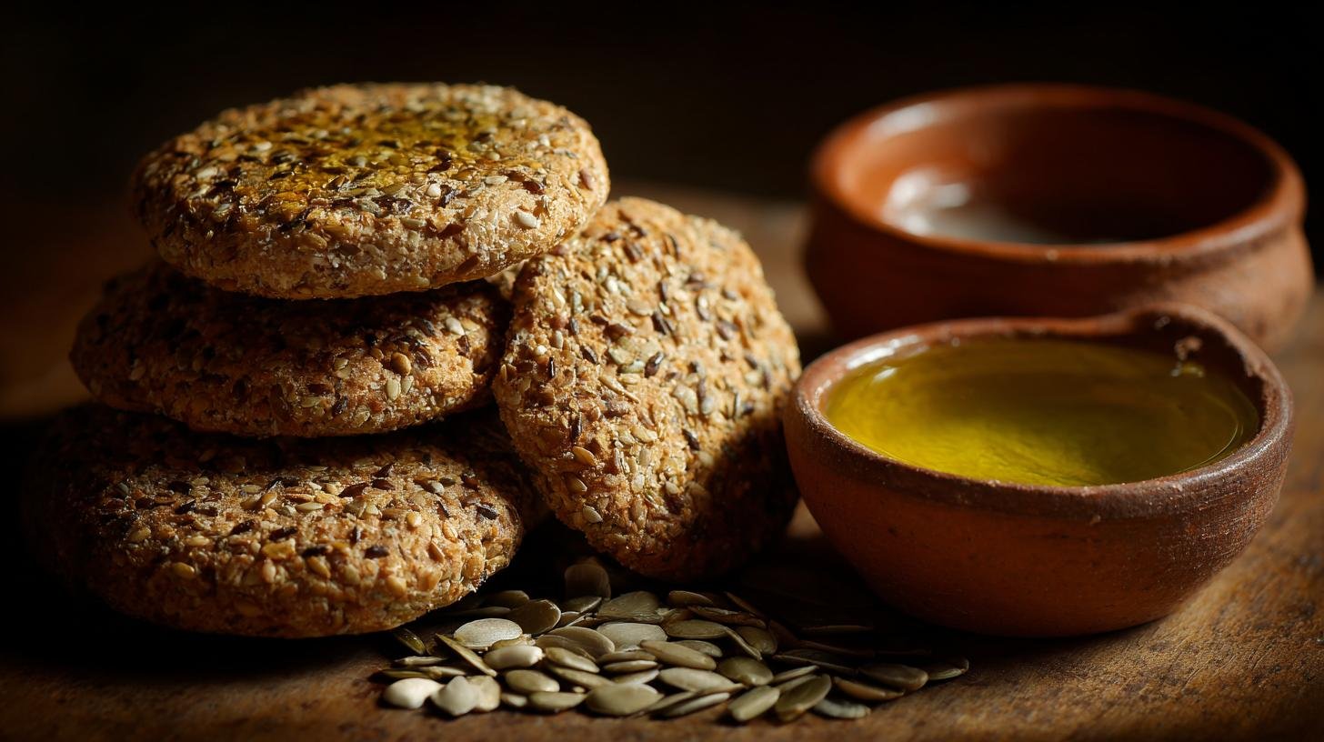Celozrnné mini chlebíčky z pánve: semínka a olivový oleaj pro ranní energii