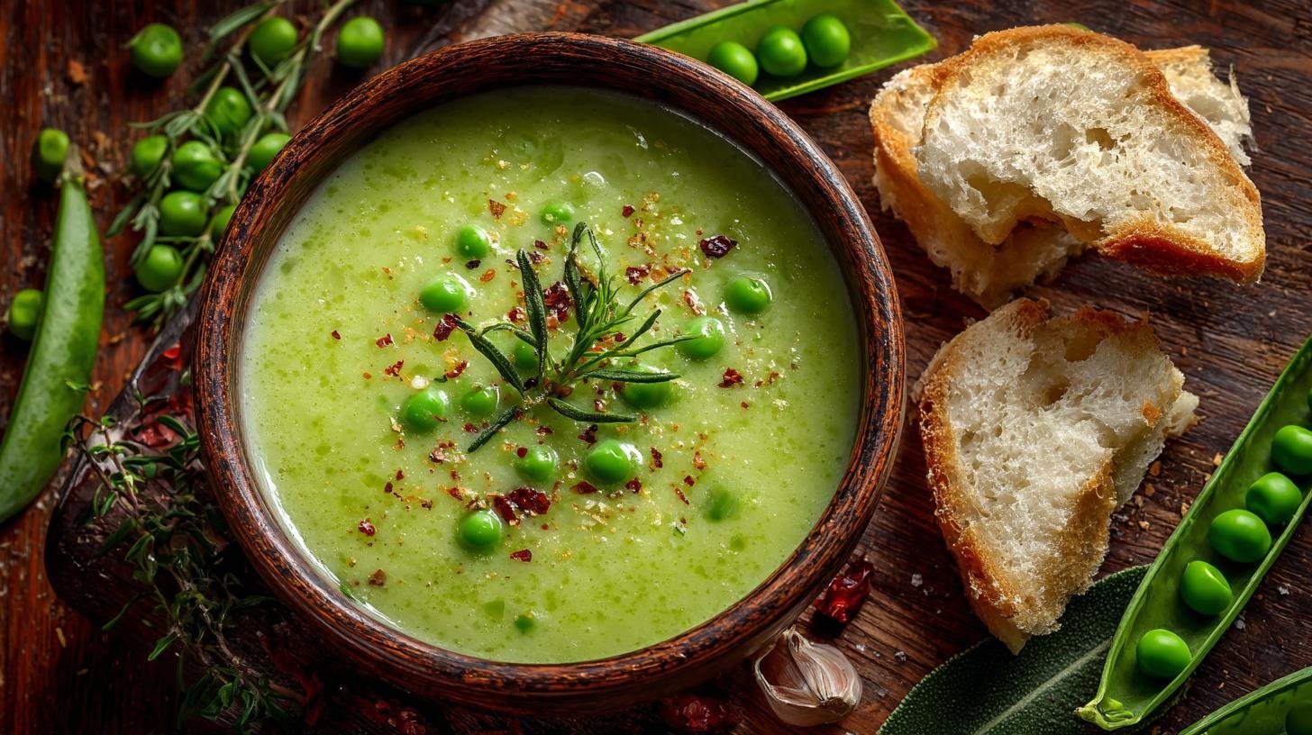 Hrášková polévka s bramborami a česnekem, která chutná jinak. Postup, který překvapí