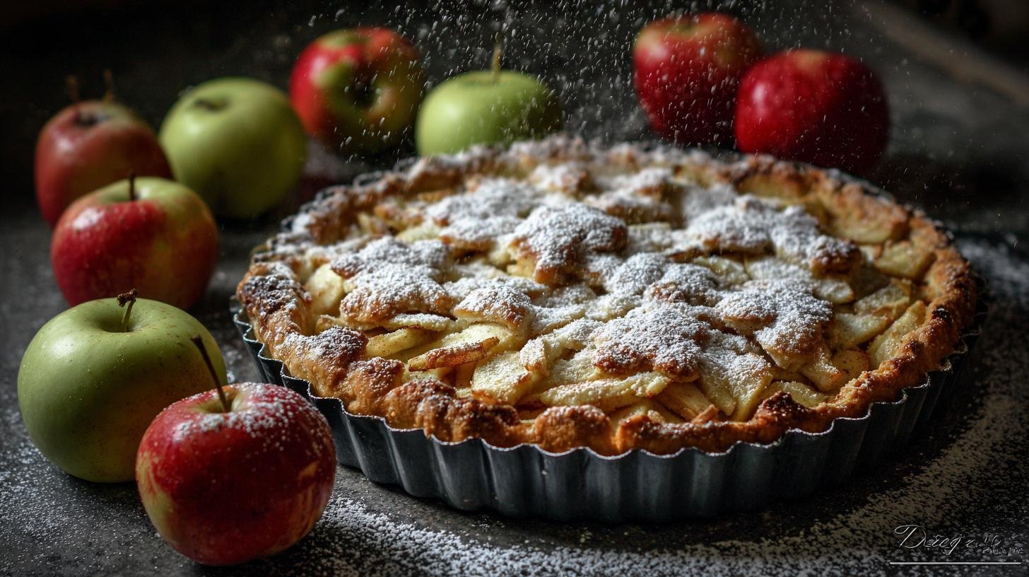 Rychlý jablečný koláč s moukou a skořicí, který vždy drží. Tajemství, které dělá koláč pevnějším