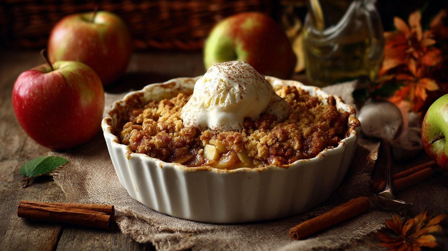 Jablečný crumble s máslem a skořicí jako podzimní jistota