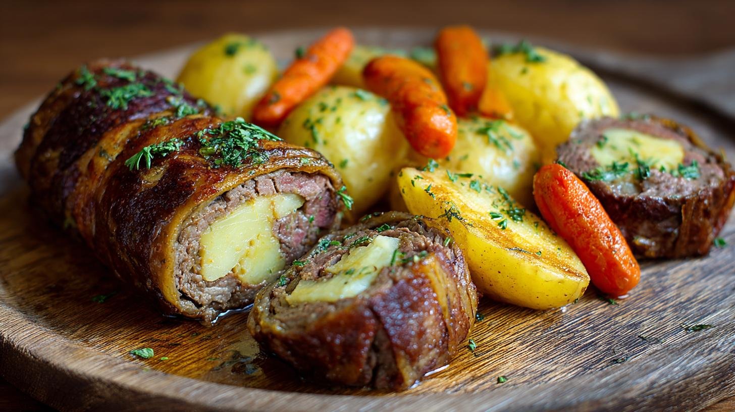 Hovězí rolky s bramborami a mrkví s jednoduchým domácím trikem. Tipy pro úsporu a servírování