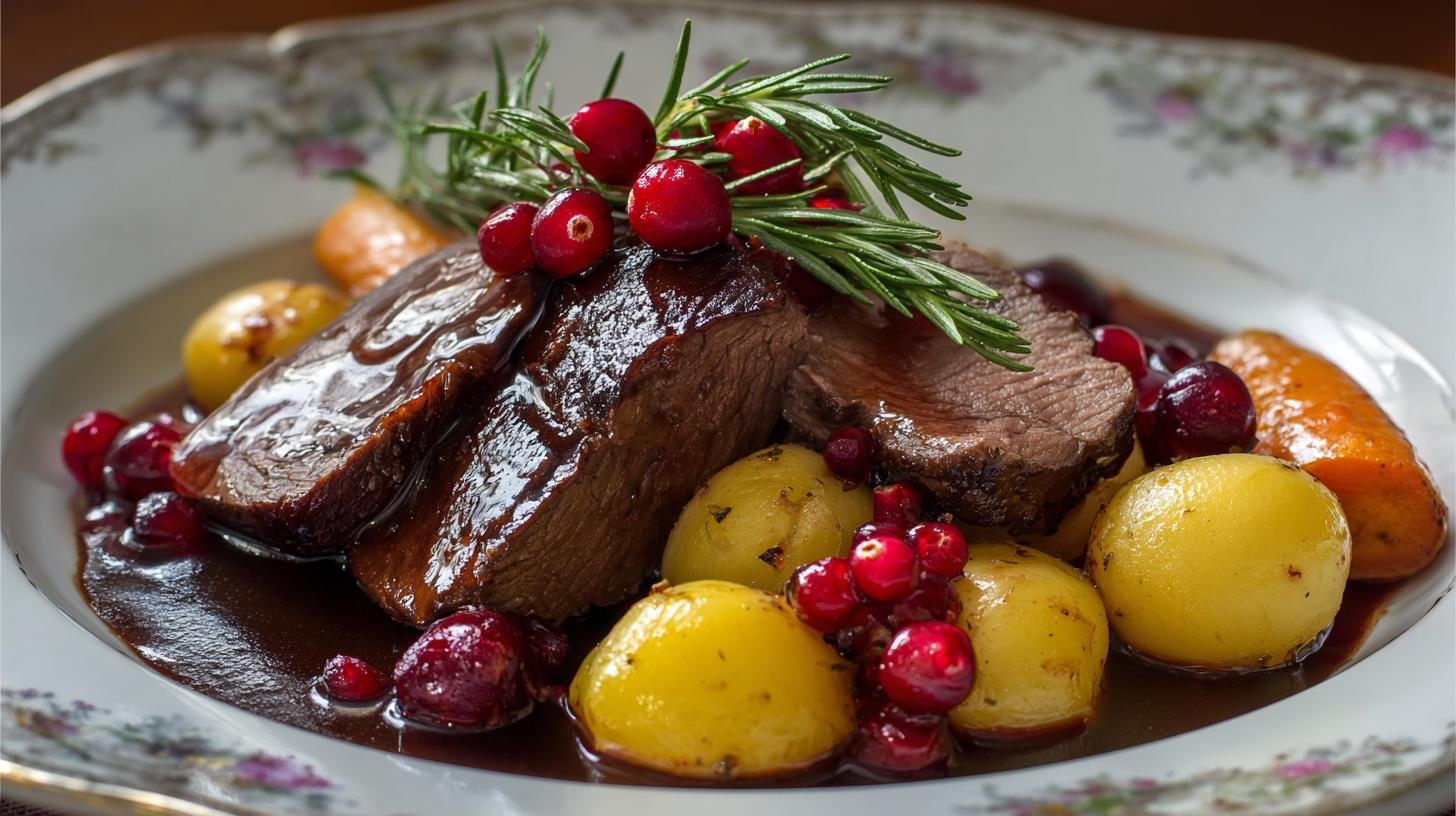Klasická svíčková bez smetany? hovězí, brusinky, kořenová zelenina