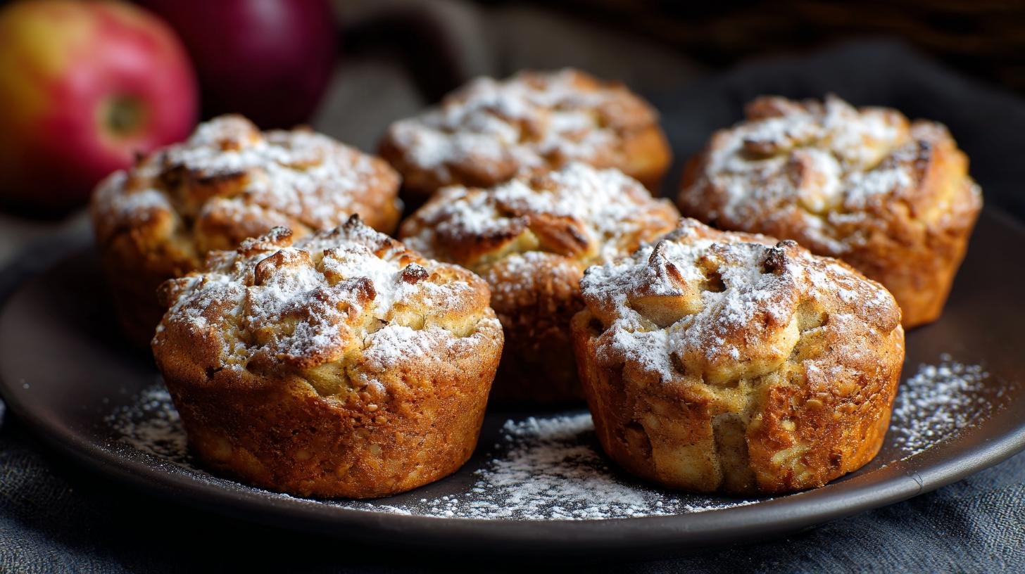 Jablečné muffiny s moukou, skořicí a tvarohem pro hřejivou chuť. Rychlý recept krok za krokem