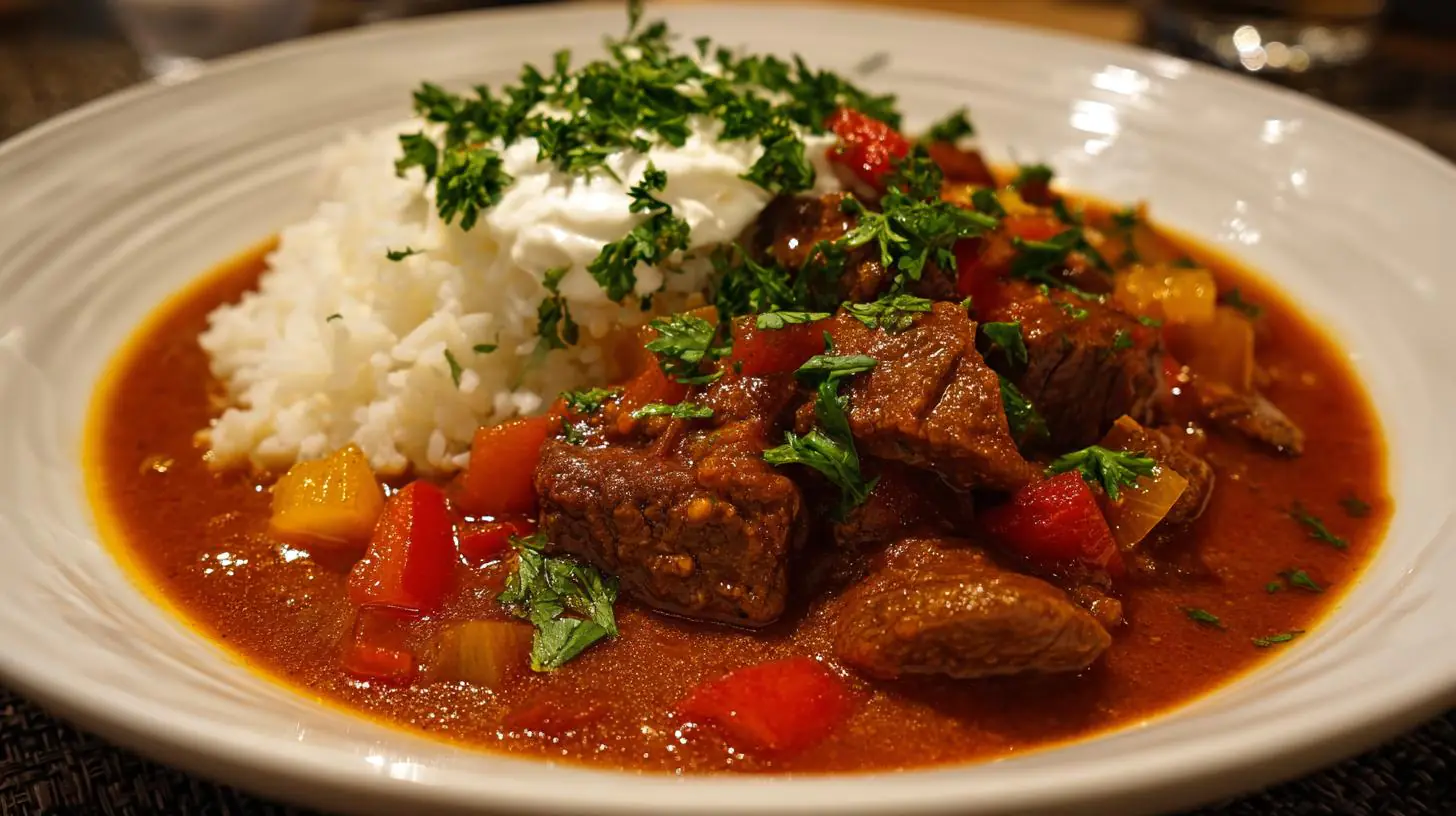 Tajemství pravého hovězího guláše: hovězí, paprika, kmín