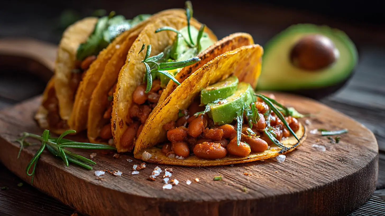 Tacos s fazolemi a avokádem – rychlá alternativa k sendviči