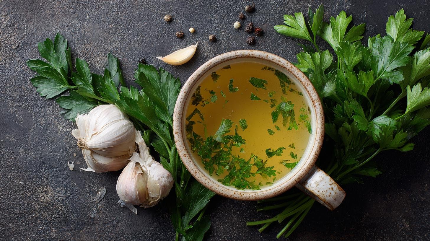 Proč se vyplatí vývar z kuřecího masa, česneku a petržele. Rychlý přehled: ingredience a co dělají